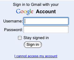 Google sign in