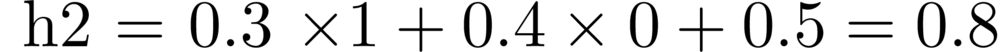 Equation for hidden 2 extracted from the linear algebra equation