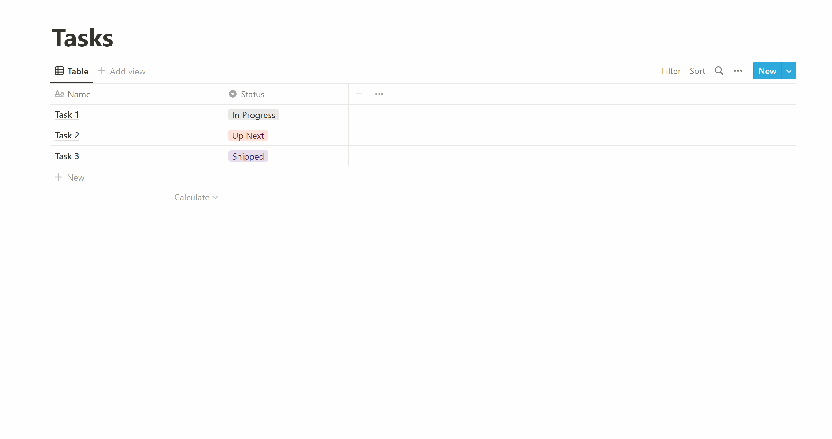 Creating a Kanban board view of data in Notion